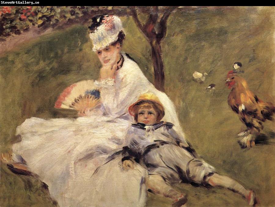 Pierre-Auguste Renoir Madame Claude Monet aver son Fils